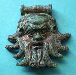 APPLIQUÉ, SILENUS MASK, ca.1st-2nd Cent. AD, Extremely Rare!